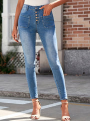 Casual Jeans Women's Plus High Rise Skinny Jeans