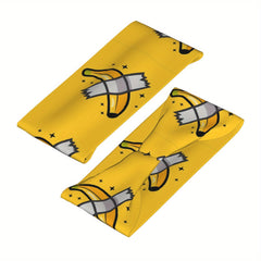Banana Graphic Headband Unisex Sweat Wicking Stretchy & Breathable