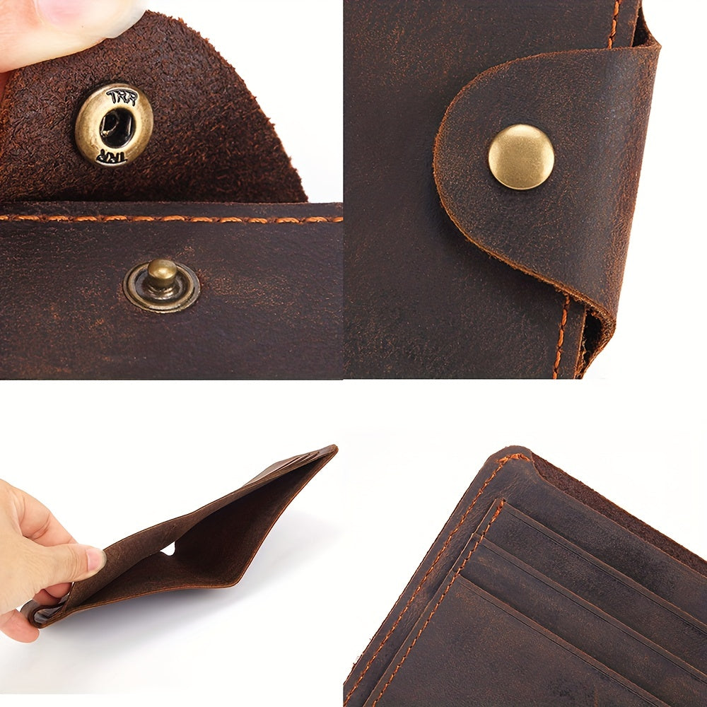 Men's Leather Money Clip Wallet Card Holder Coin Purse