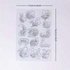 Ant Snail Bee Insect Clear Stamp DIY Scrapbooking Album Crafts