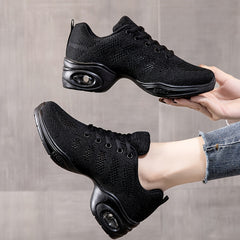 Women's Lightweight Flying Woven Running Shoes Arch Support Air Cushion