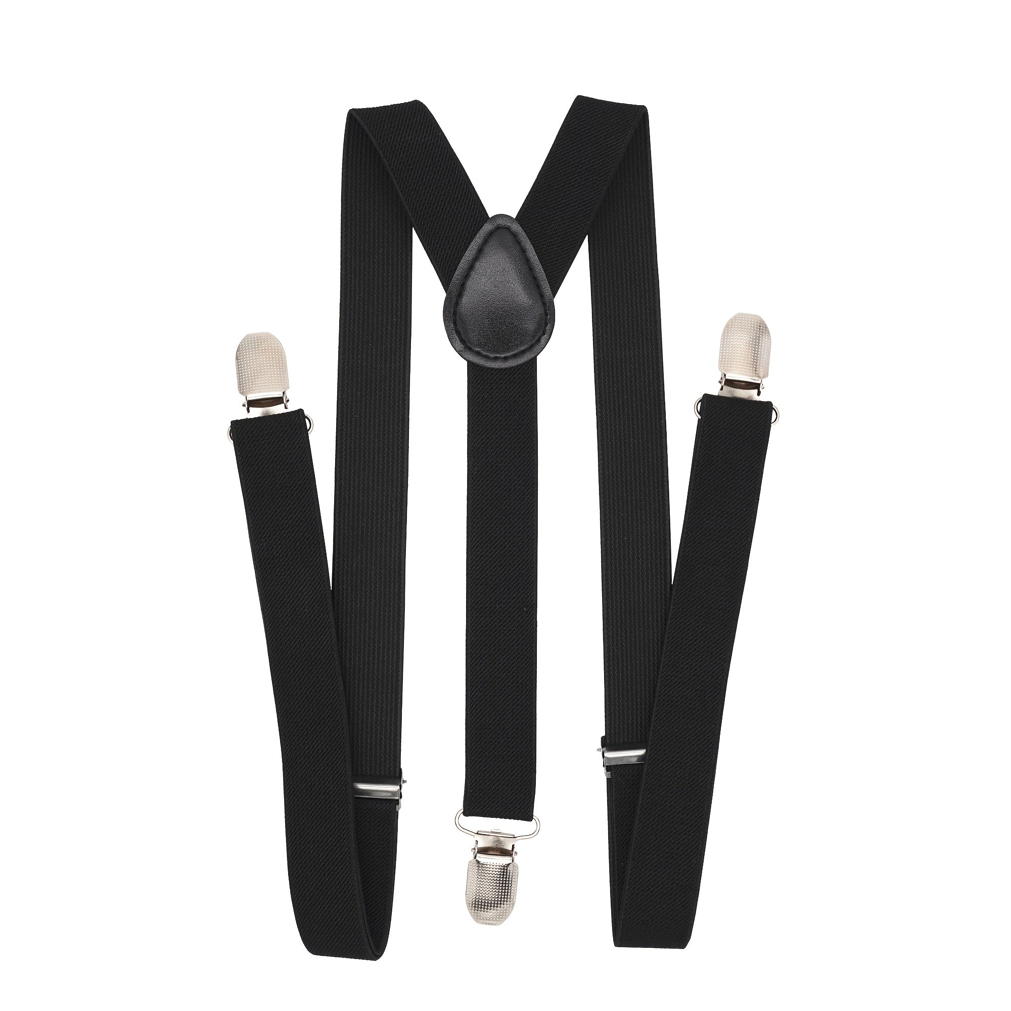 Adjustable Y Back Clip-on Suspenders 1 Inch Elastic
