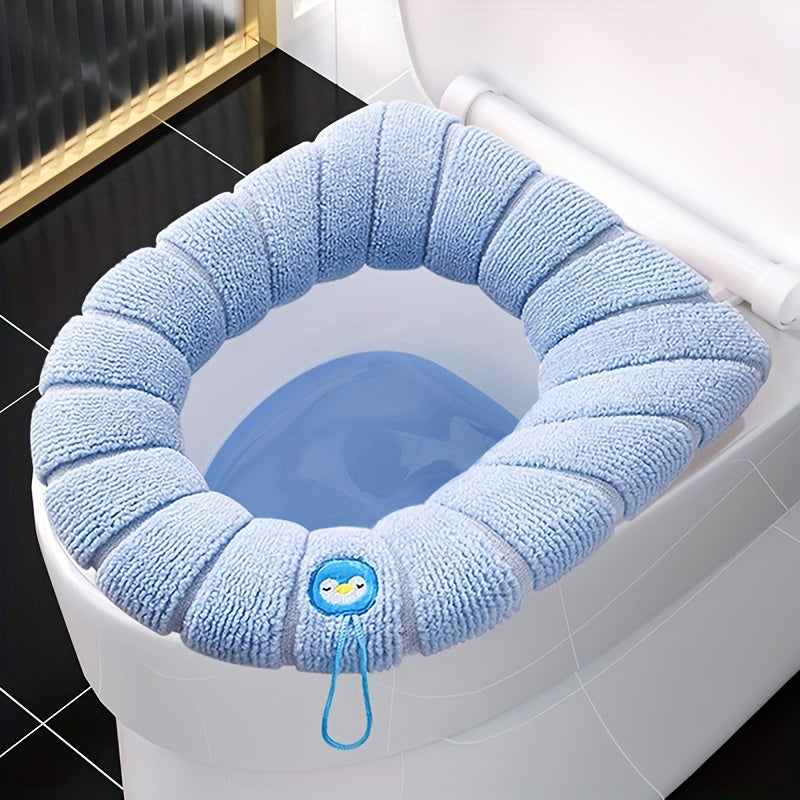 Plush Toilet Seat Cushion - Winter-proof, Washable, Reusable