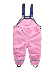 Waterproof Star Graphic Overalls for Girls