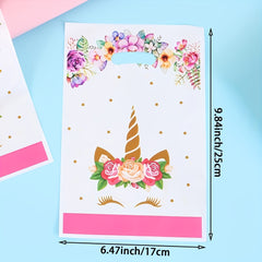 10pcs Unicorn Print Gift Bag for Birthday Party