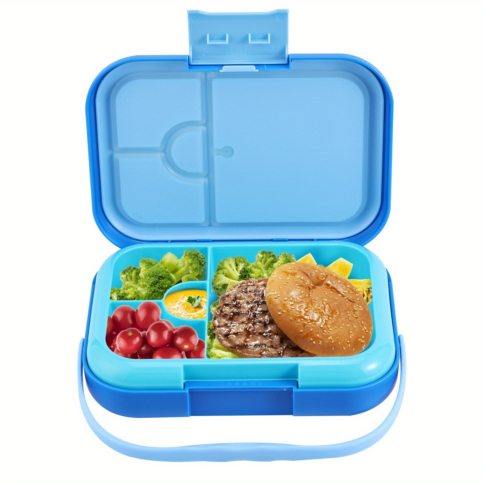 Portable 4-grid PP Lunch Box for Camping Picnic and Beach