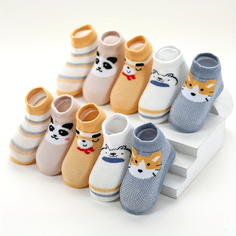 5 Pairs Mesh Thin Sock Shoes for Baby Girls Kids