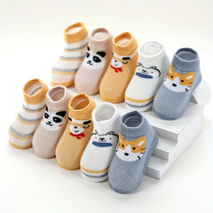 5 Pairs Mesh Thin Sock Shoes for Baby Girls Kids