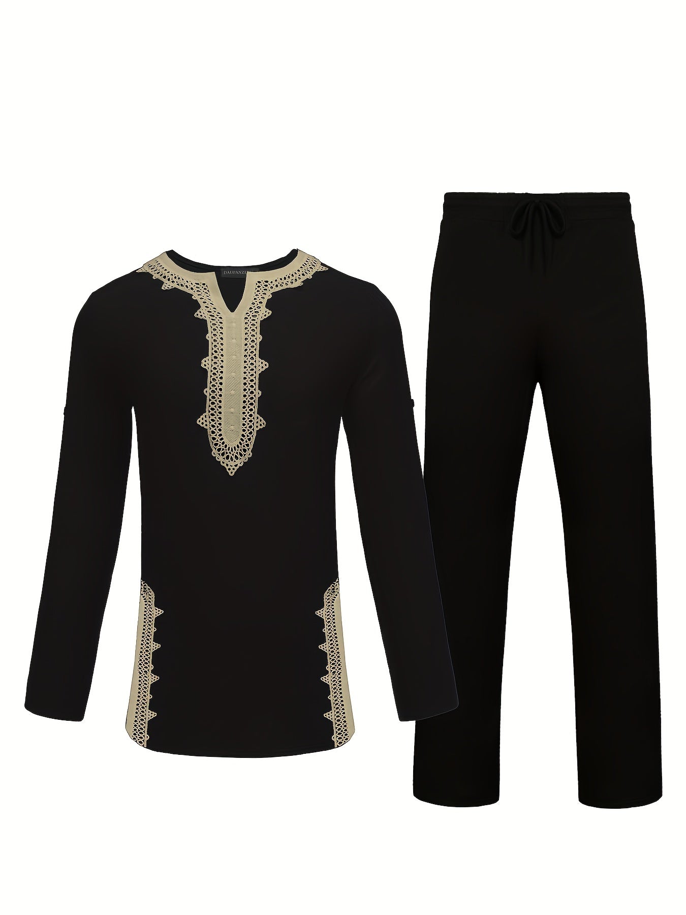 African Men Dashiki Suit Shirt Pants Set Formal Party Traditional Clothes