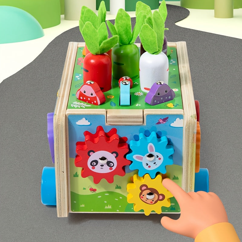 Carrot Pulling Fishing Pairing Block Toy for Kids