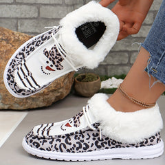 Women's Christmas Snowman & Leopard Skateboard Shoes Low Top