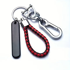 5pcs Leather Rope Keychain Braided Car Key Rope Pendant