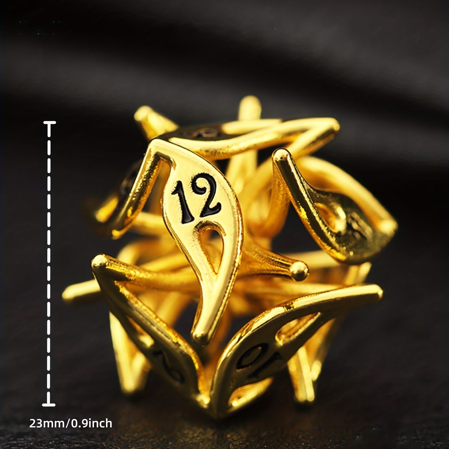 Brass Golden Leaf Metal Dice for Table Games & Digital Decisions