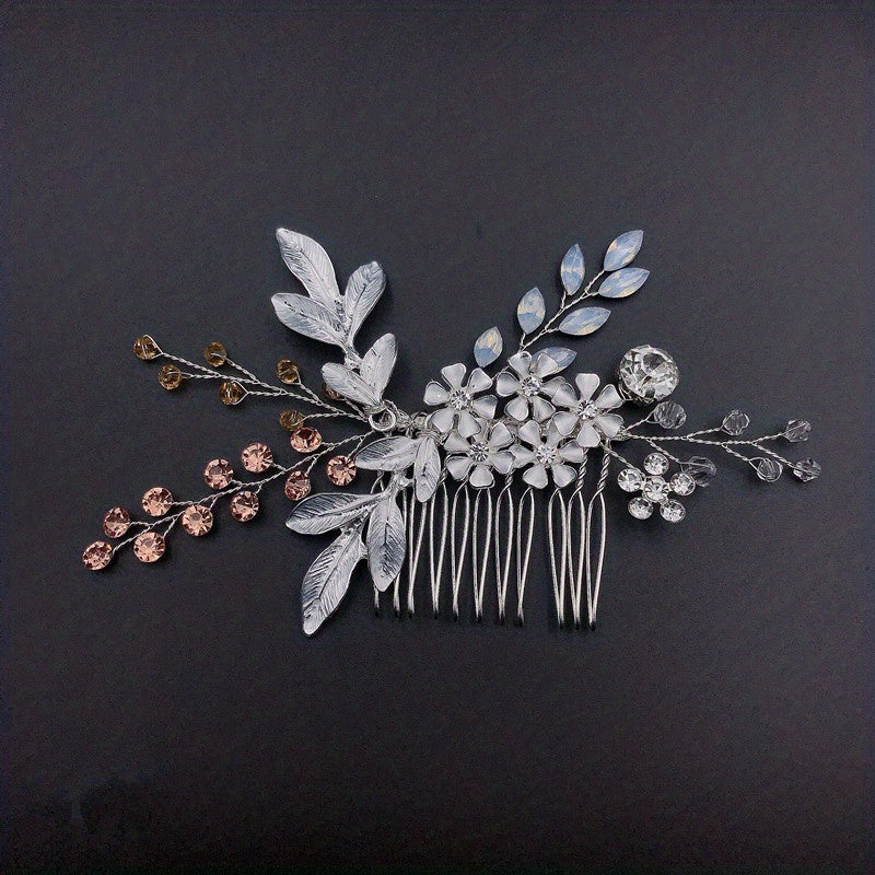 Crystal Flower Hair Comb Bridal Wedding Accessories