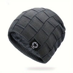 Men's Thick Padded Knitted Cap for Winter