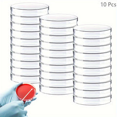 10pcs Plastic Petri Dishes With Lids 90 X 15mm Bioresearch Sterile Petri Dish