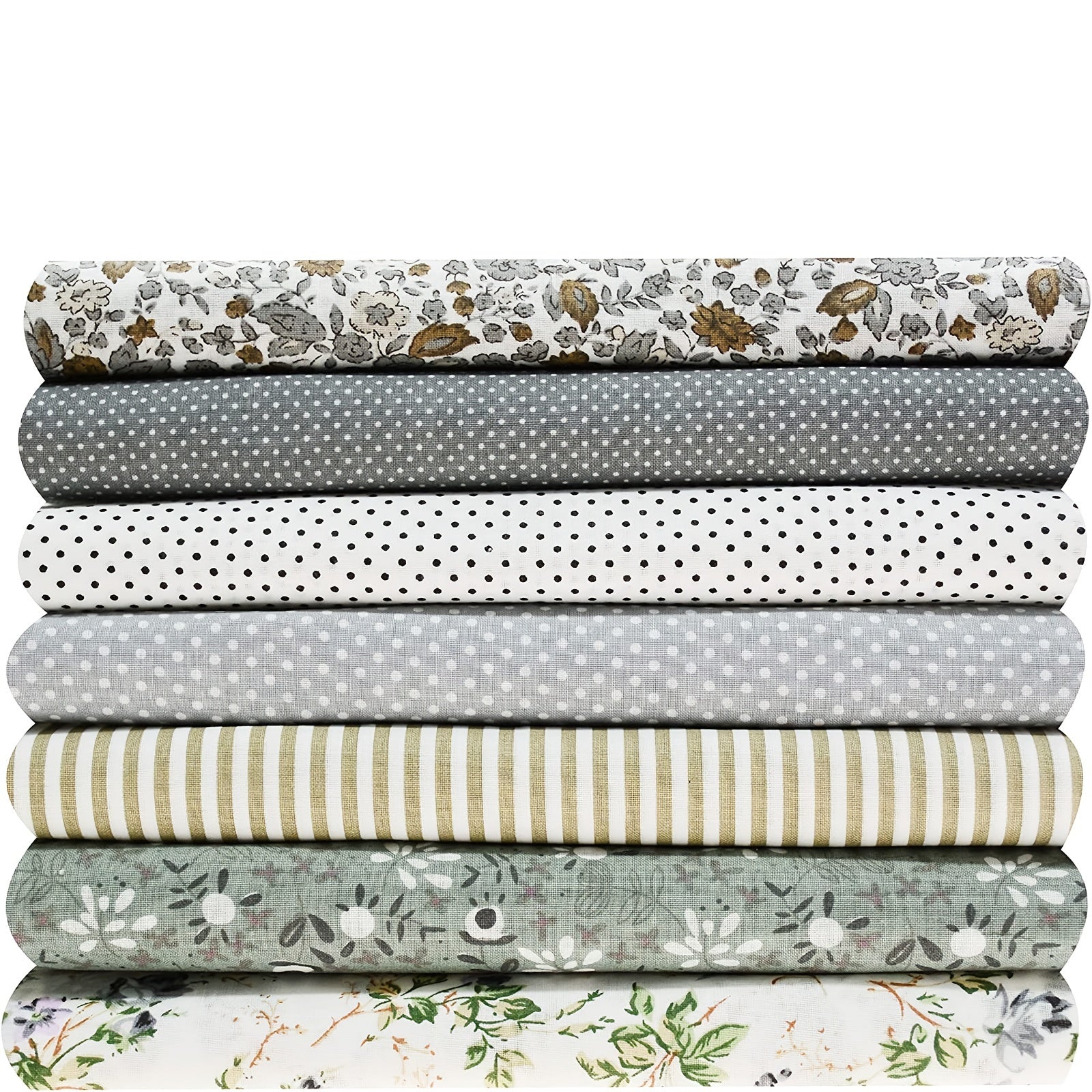 7pcs 24 89 24 Gray Fabric Square Printing Process Quilted Fabric