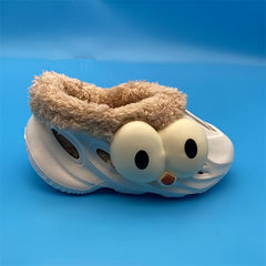 Boys' Cartoon Plus Fleece House Shoes Non Slip Soft Bottom