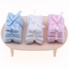 Mini Dollhouse Bath Towel Set Pink Hand Towels
