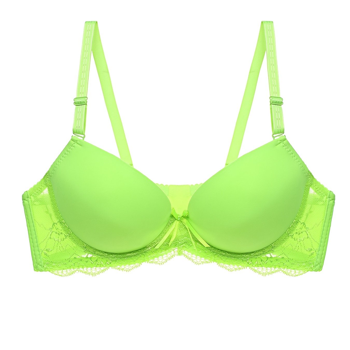Women's Push Up Lace Panel Bra Medium Stretch