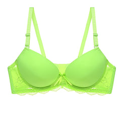 Women's Push Up Lace Panel Bra Medium Stretch