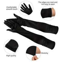 20s Satin Stretchy Gloves Masquerade Party Women's Accessori