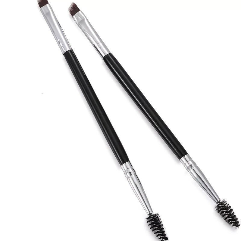 2 Pcs Double Ended Eyebrow Brush & Spoolie for Brow Powder