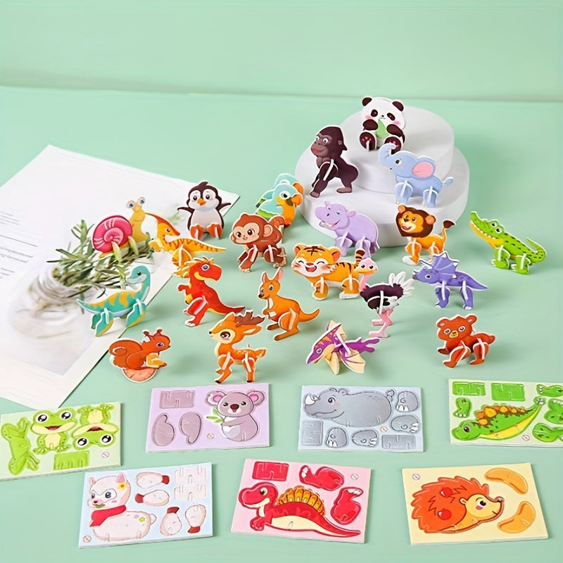 50pc Animal Puzzle Party Favors - 3D Jigsaw Puzzles