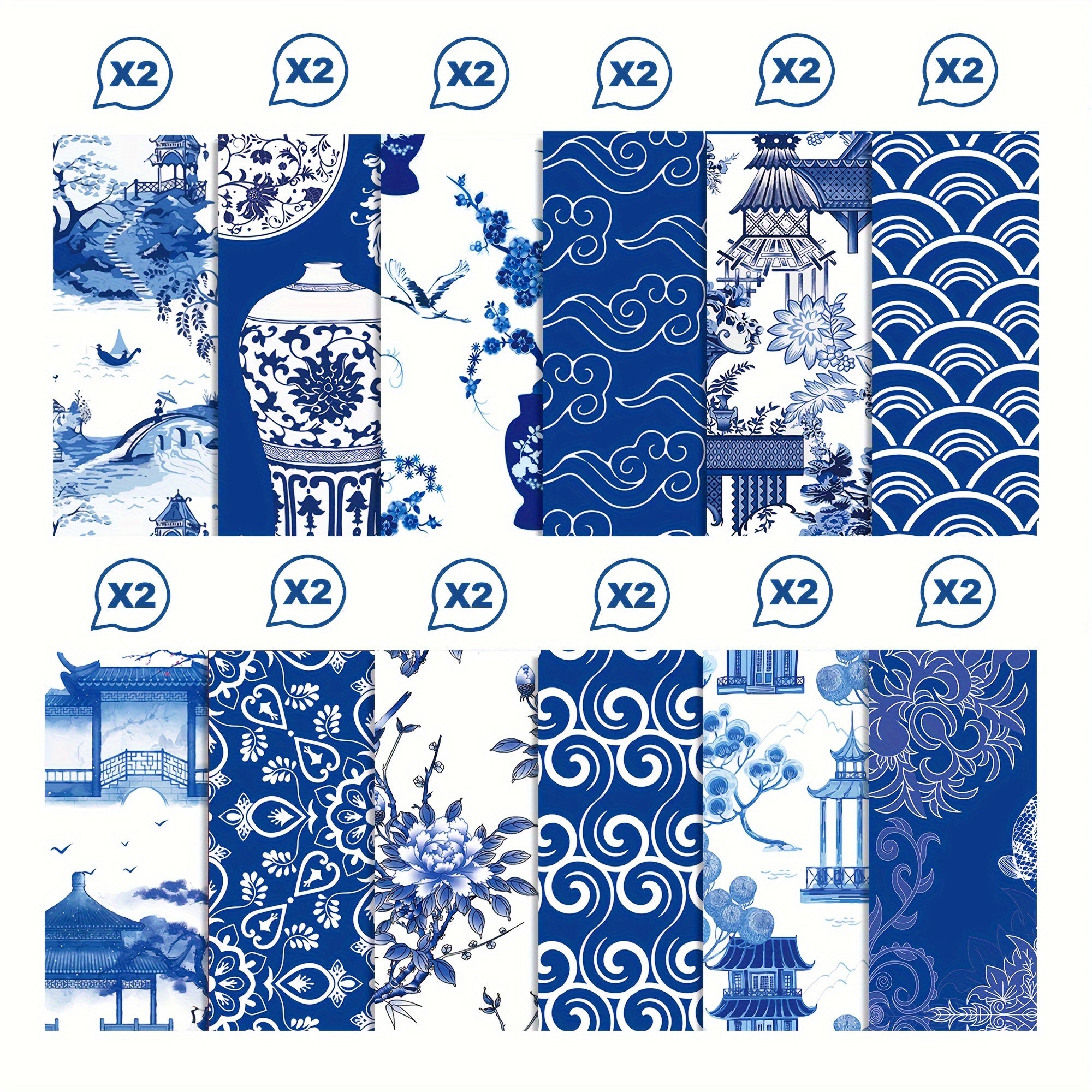 Chinoiserie Pattern Paper Scrapbook Specialty Paper Collection