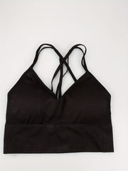 Cross Back Wireless Sports Bra Comfortable Stretchy Intimates