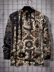 Ethnic Style Pattern Men's Long Sleeve Novelty T shirt Stylish Tees