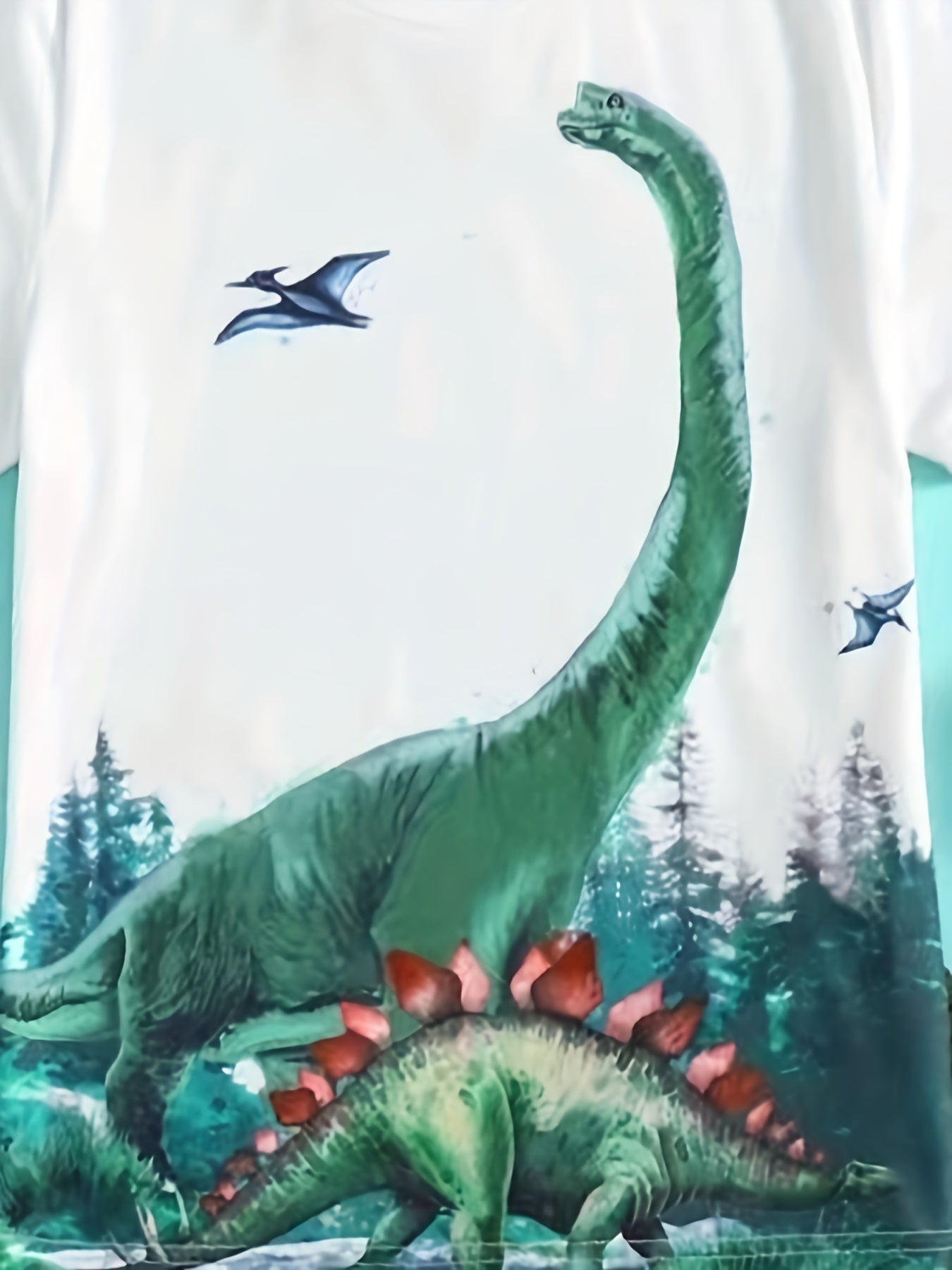 Boys Dinosaur Graphic Casual Outfit Set - T shirt & Shorts