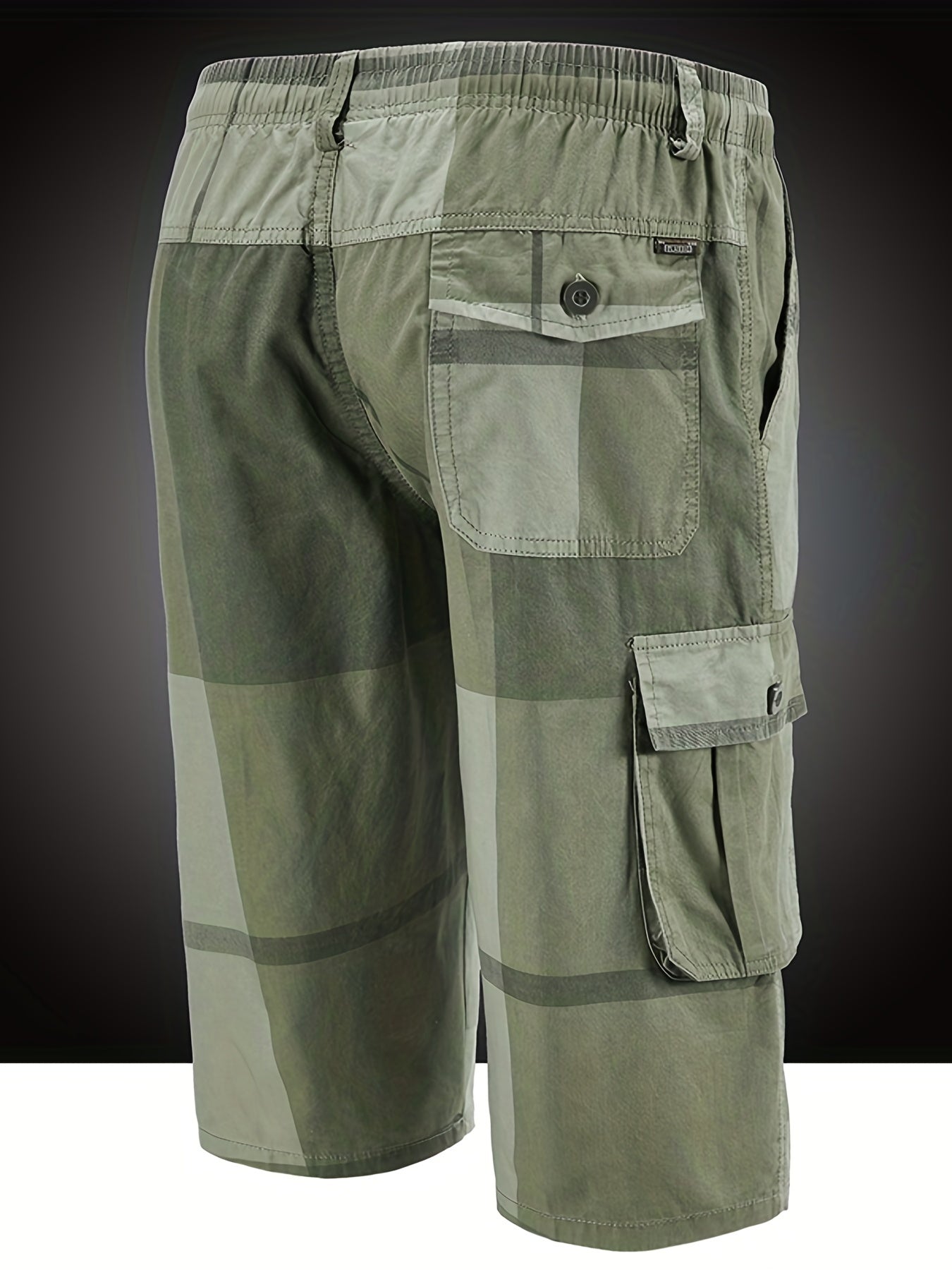 Men's Cotton Cargo Shorts with Drawstring Waist