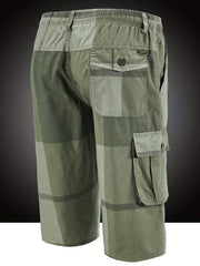 Men's Cotton Cargo Shorts with Drawstring Waist