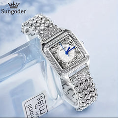 SUNGODER Rhinestone Quartz Analog Wristwatch