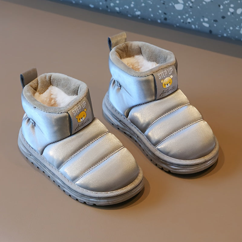 Boy's Snow Boots Warm Cozy Non Slip Outdoor Hiking Shoes