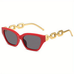 Cat Eye Sunglasses Chain Temple Glasses UV400