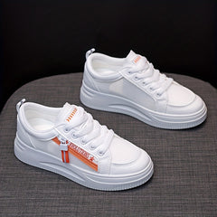 Women's Letter Graphic Lace Up Sneakers Flatform Shoes