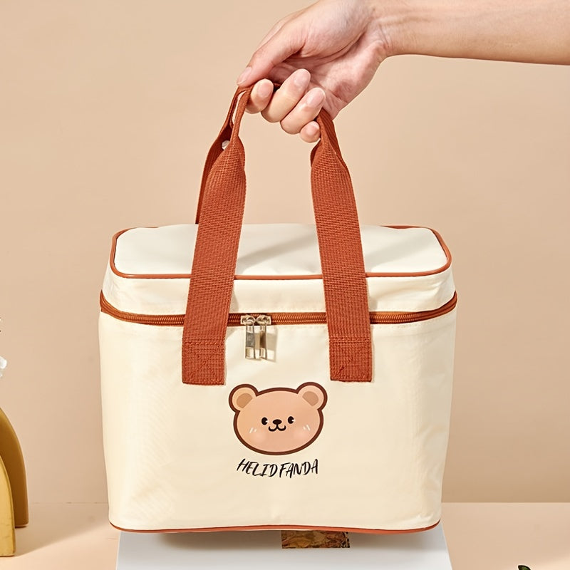 Bear Insulated Bag Aluminum Foil Waterproof Stain-proof Outdoor Picnic