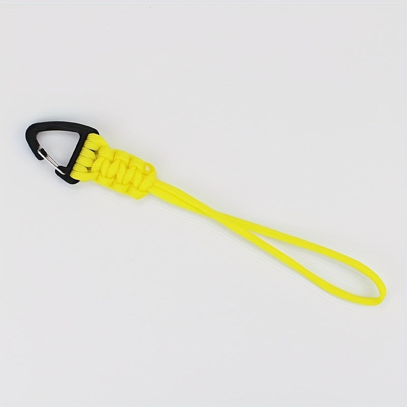 Braided Nylon Keychain w/ Metal Triangle Buckle