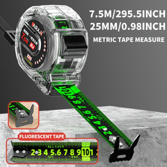 Tape Measure Fluorescent Green Double sided High Precision Waterp