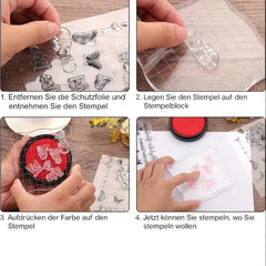 Christmas Word Bell Tree Truck Painting Tool Silicone Stamp
