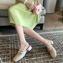 Women's Square Toe Mary Jane Sandals