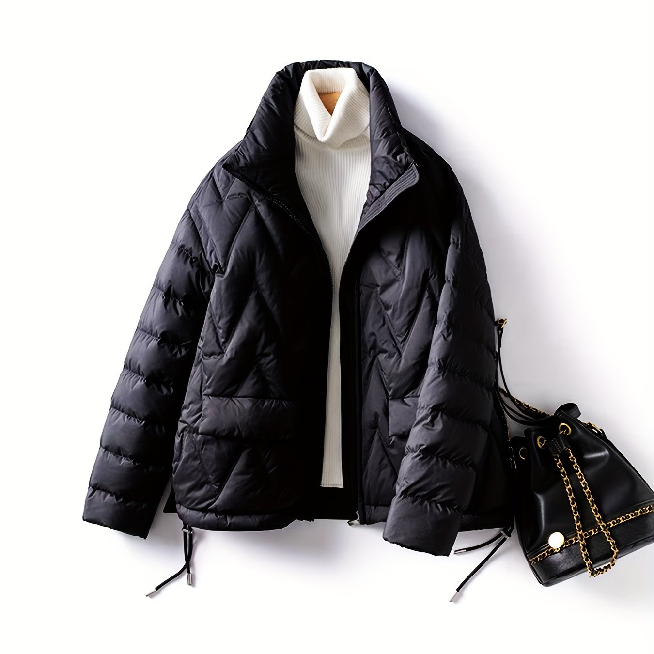 Fashionable Puffer Jacket Winter Warm Casual Jacket Women's Clothing