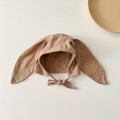 Baby Lace up Ear Protection Hat with Rabbit Ear for 0-8 Months
