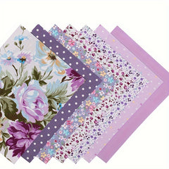 7pcs Floral Quilting Fabric Cotton DIY Doll Clothes Precut Patchwork Craft Sewin