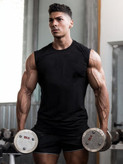 Men's Workout Tanktop Casual Loose Sleeveless Shirt For Gym