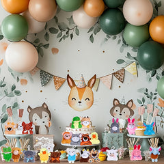 Mini Plush Animals Keychain Set Soft Stuffed Toys for Party Favors