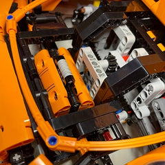 2704pcs Orange Sports Car Building Block Model Toy DIY Gift