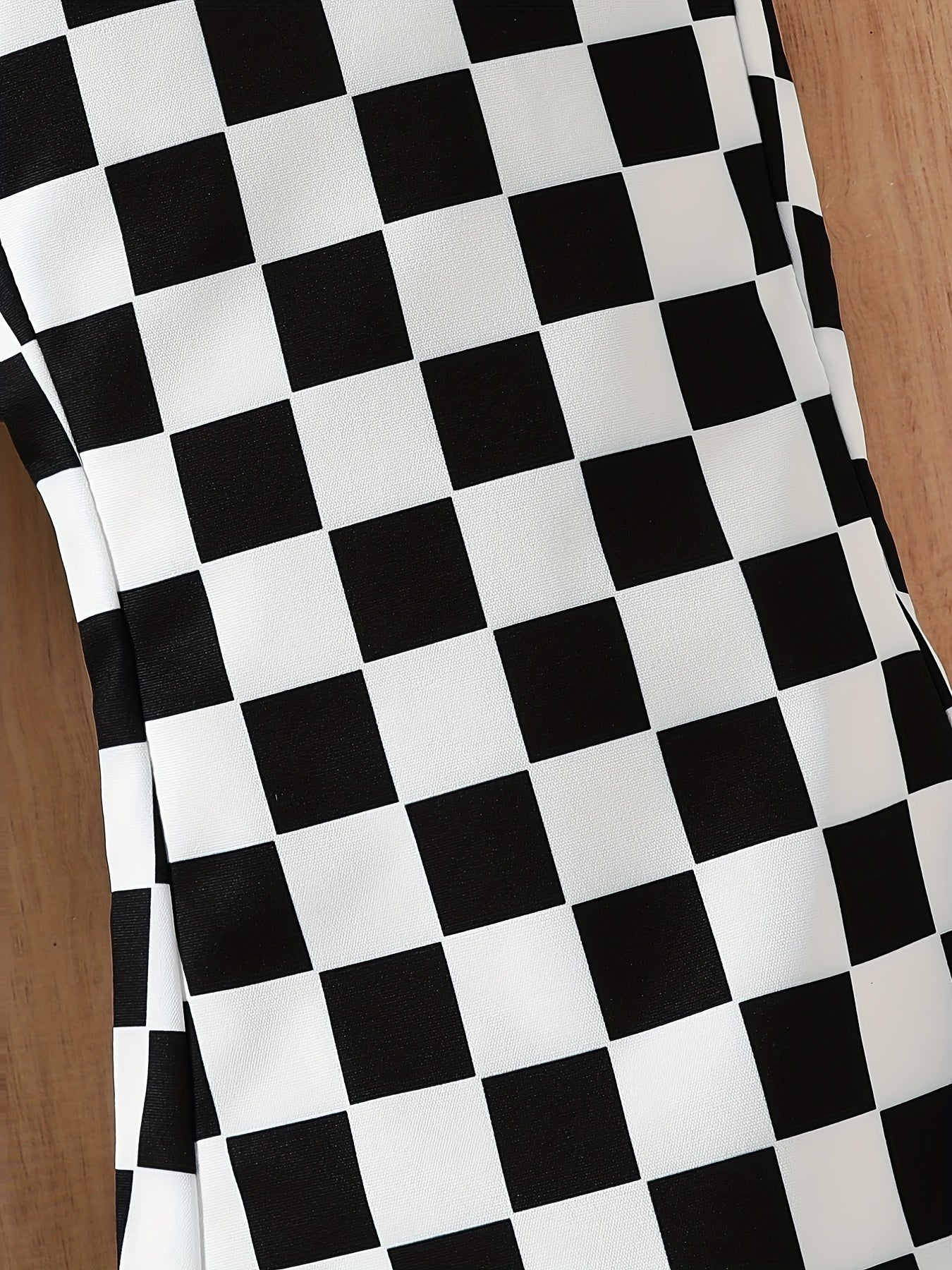 Girls Plaid Print Flare Leg Pants Elastic Waist Trousers